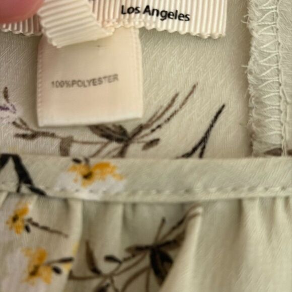 Monteau Blouse Women's Small Round Neck Sheer Ruffle Boho Shirt Top Casual - Picture 7 of 8